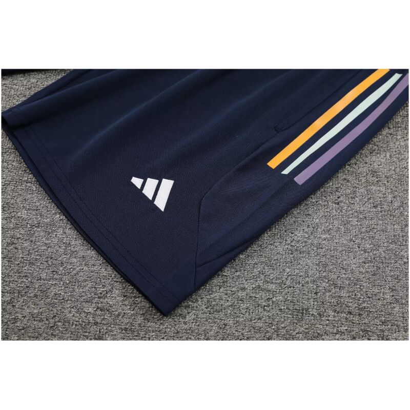 Mens Real Madrid Short Training Suit Deep Blue 2023/24