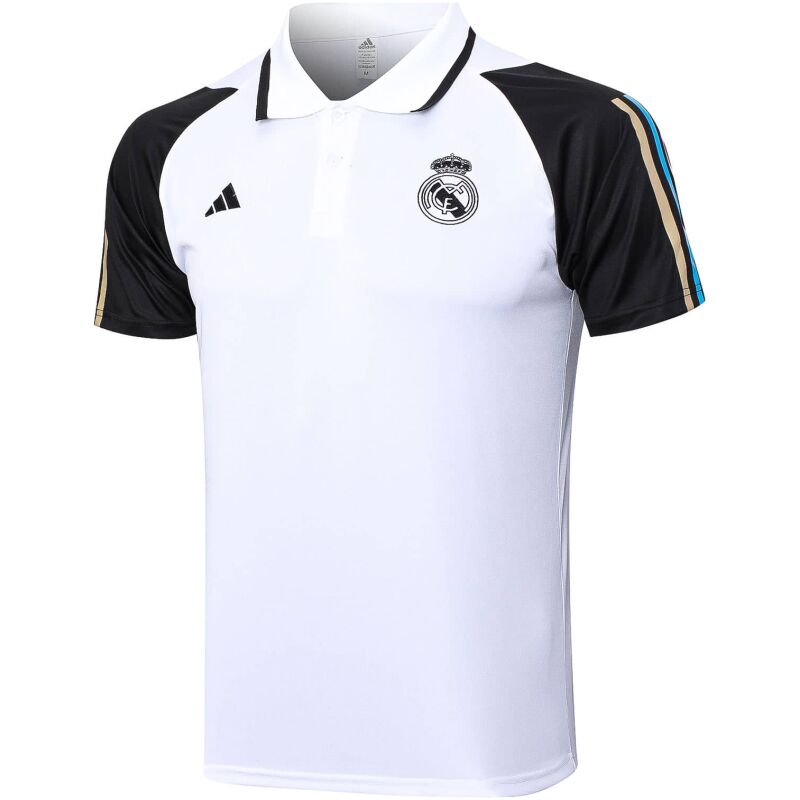Mens Real Madrid Polo Shirt White 2023/24