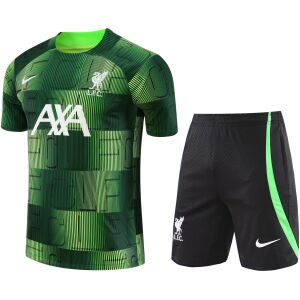 Mens Liverpool Short Training Suit Green 2023/24