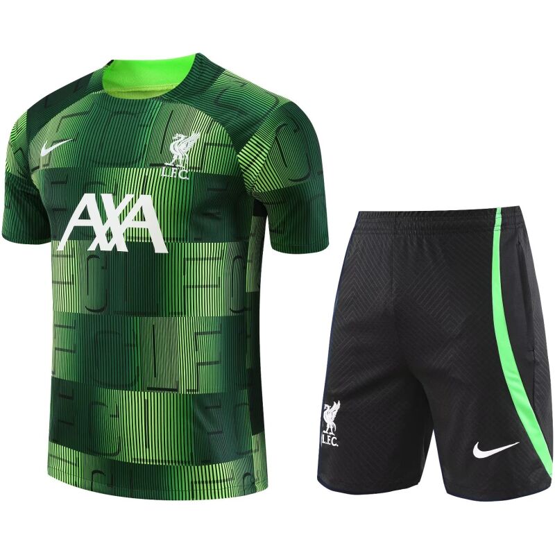 Mens Liverpool Short Training Suit Green 2023/24
