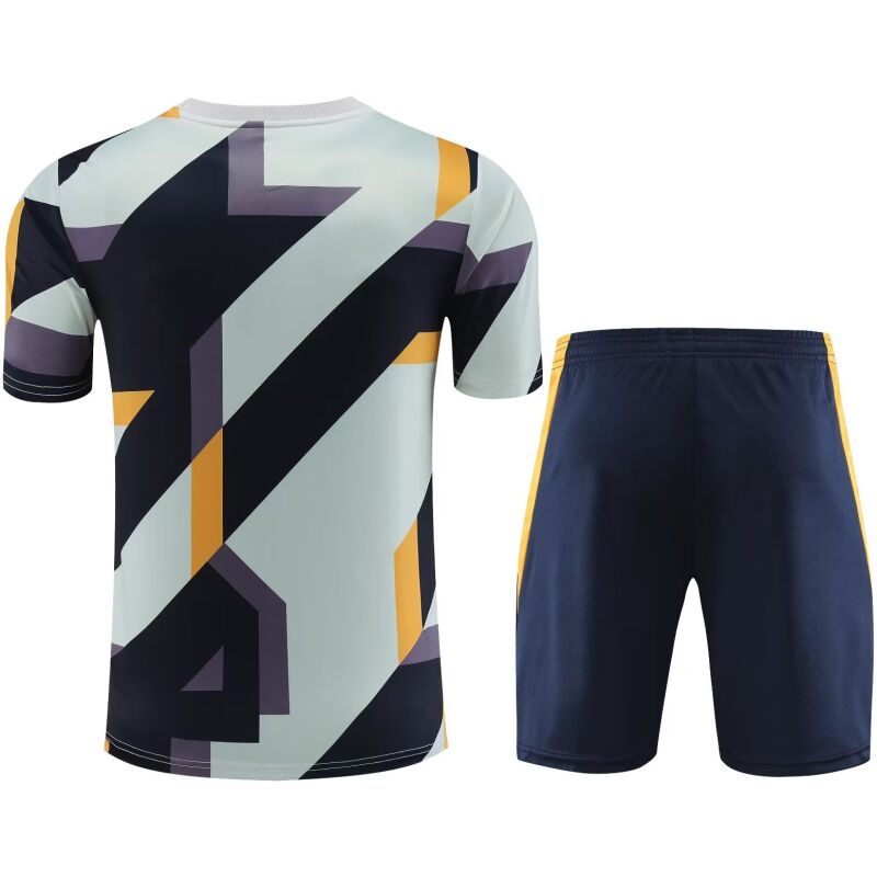 Mens Real Madrid Short Training Suit Grey 2023/24