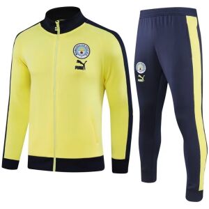 Mens Manchester City Jacket + Pants Training Suit Canary 2023/24