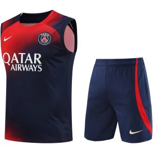 Mens PSG Singlet Suit Red – Navy 2023/24