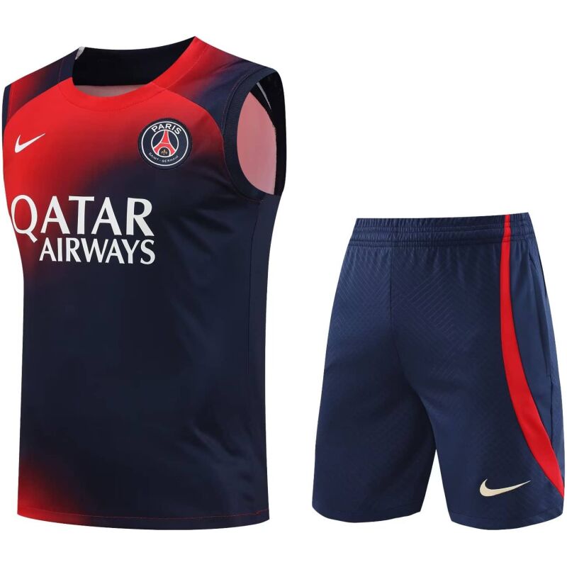 Mens PSG Singlet Suit Red – Navy 2023/24