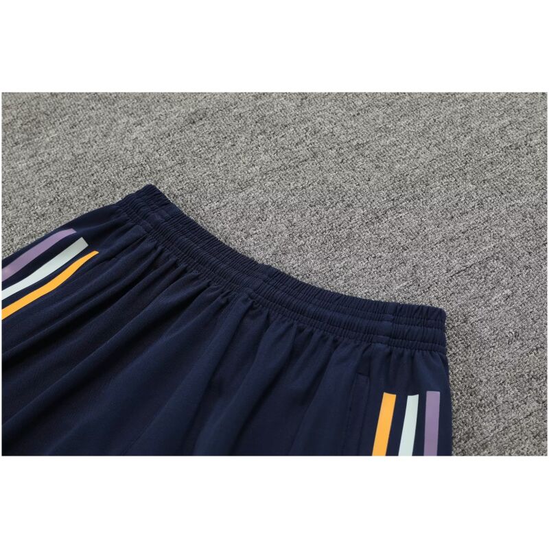 Mens Real Madrid Short Training Suit Deep Blue 2023/24