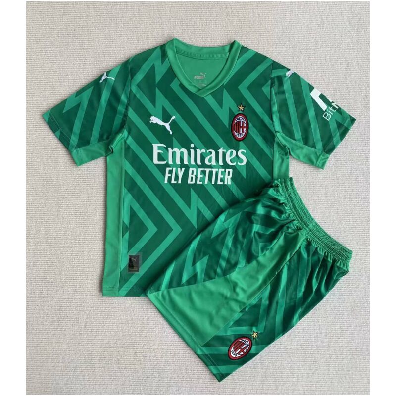 Kids AC Milan Goalkeeper Green Jersey 2023/24