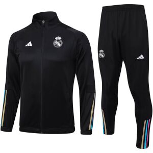 Real Madrid Trainingsanzug für Herren, Jacke + Hose, Schwarz, 2023/24