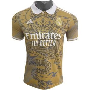 Herren Real Madrid Sonderausgabe Gold Dragon Jersey 2023/24