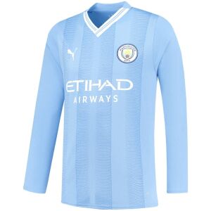 Mens Manchester City Home Jersey Long Sleeve 2023/24
