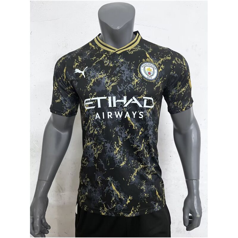 Mens Manchester City Special Edition Jersey Black – Gold 2023/24
