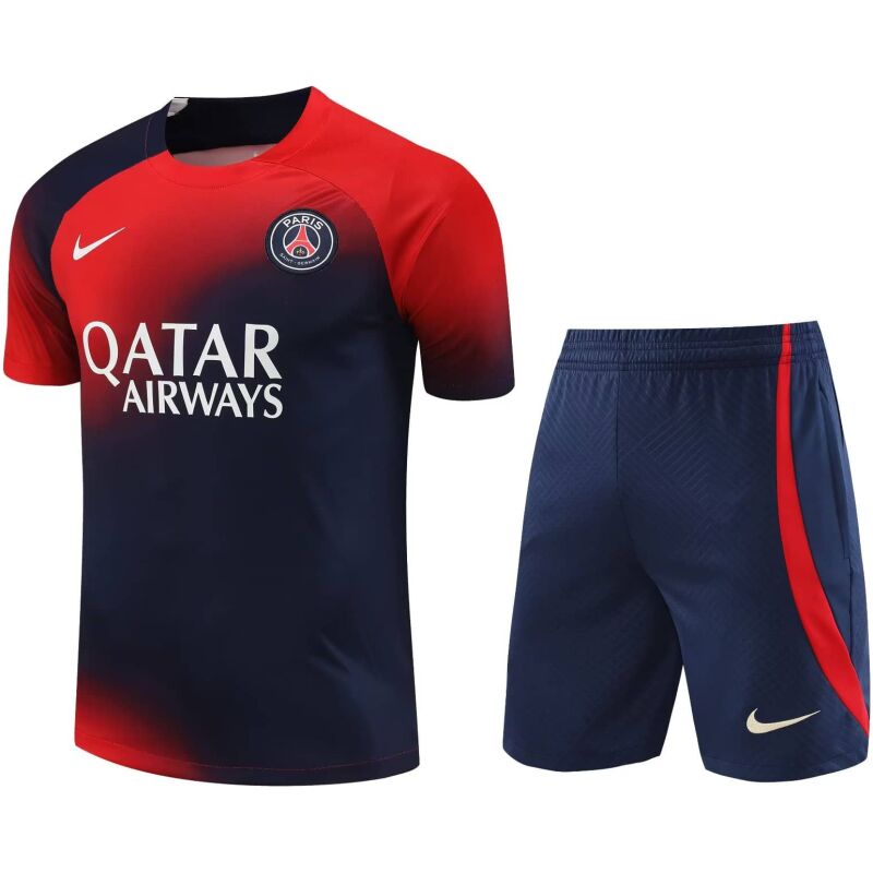 Mens PSG Short Training Suit Red – Navy 2023/24
