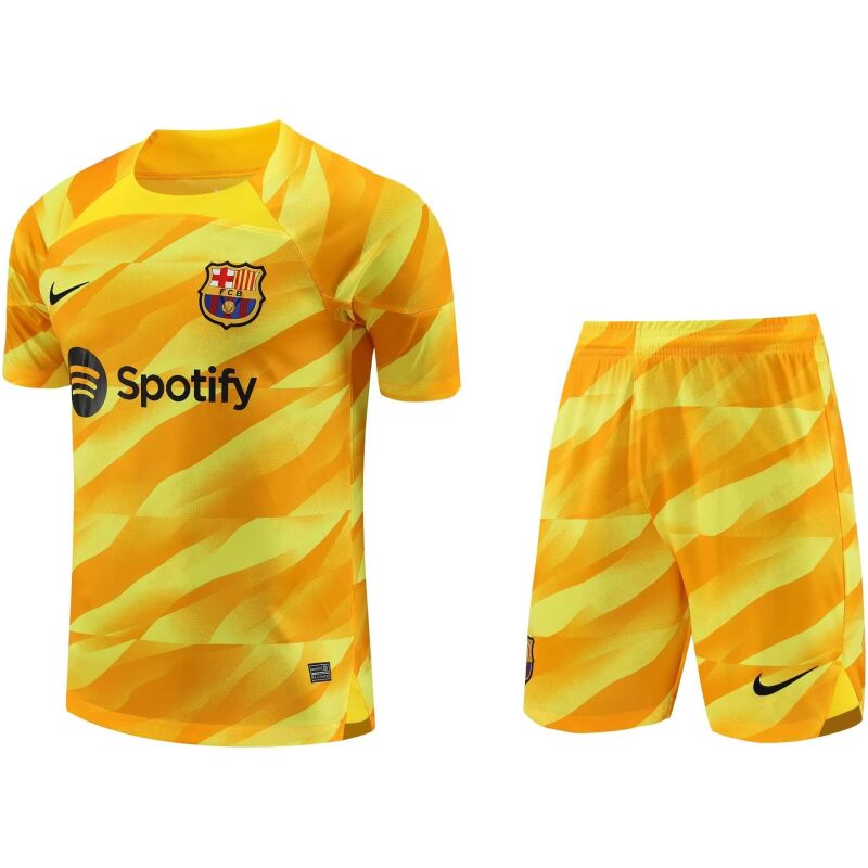 Mens Barcelona Goalkeeper Yellow Suit 2023/24