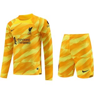 Mens Liverpool Goalkeeper Yellow Suit Long Sleeve 2023/24