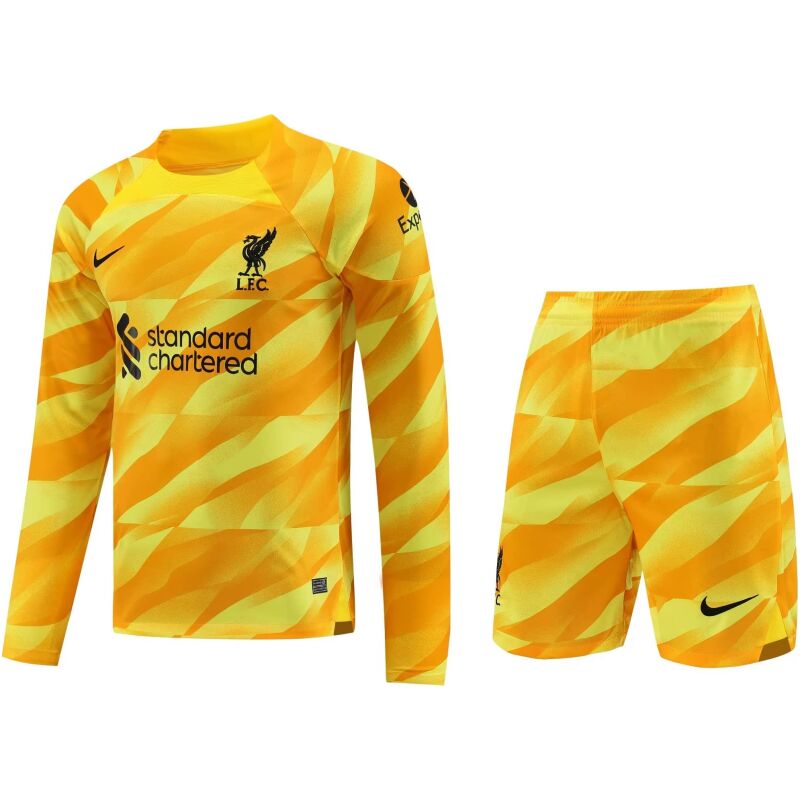 Mens Liverpool Goalkeeper Yellow Suit Long Sleeve 2023/24
