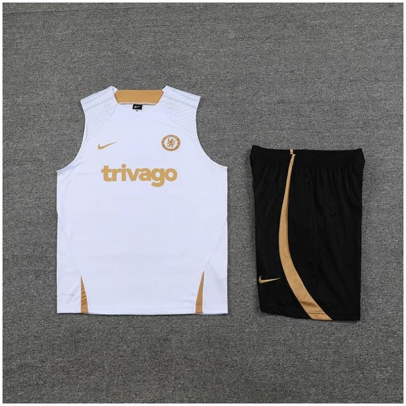 Mens Chelsea Short Training Suit White 2023/24