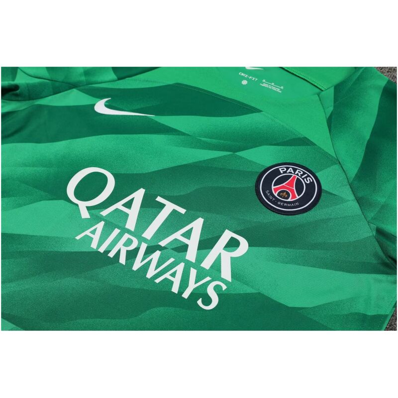 Mens PSG Goalkeeper Green Suit Long Sleeve 2023/24