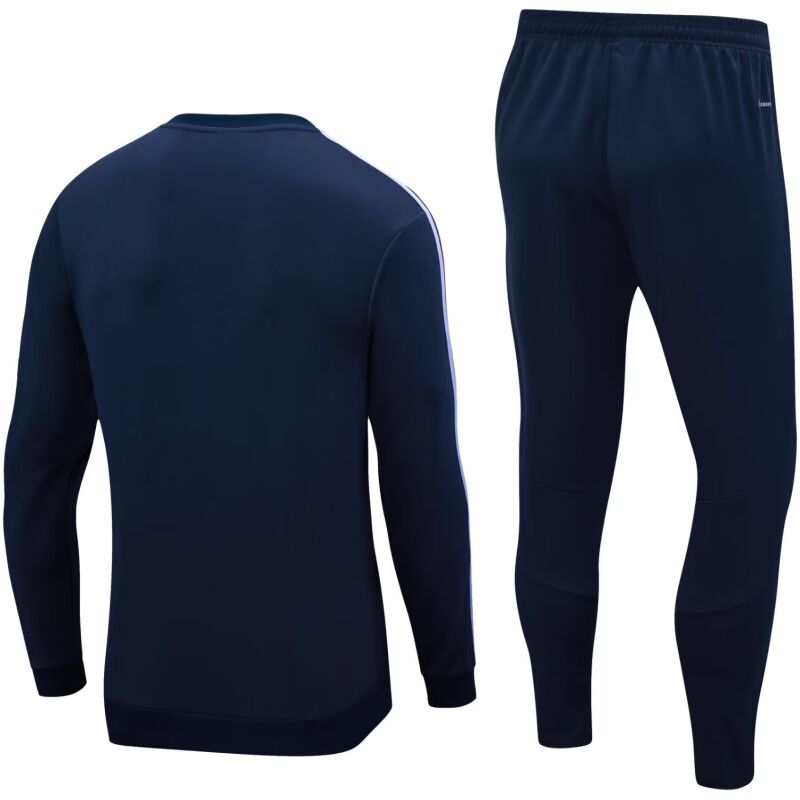 Mens Real Madrid Training Suit Crew Neck Salvia Blue 2023/24