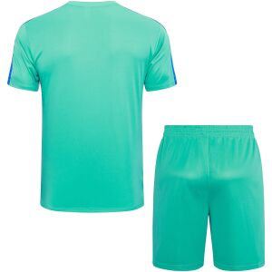 Mens Barcelona Short Training Suit Turquoise Green 2023/24