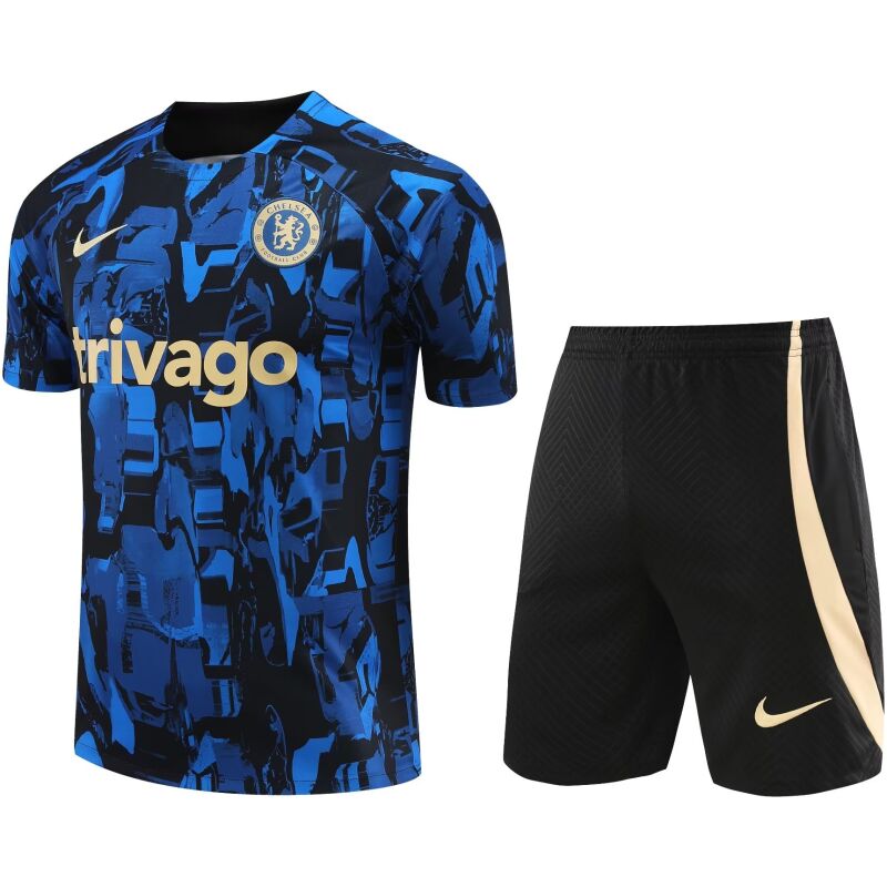 Mens Chelsea Short Training Suit Blue 2023/24