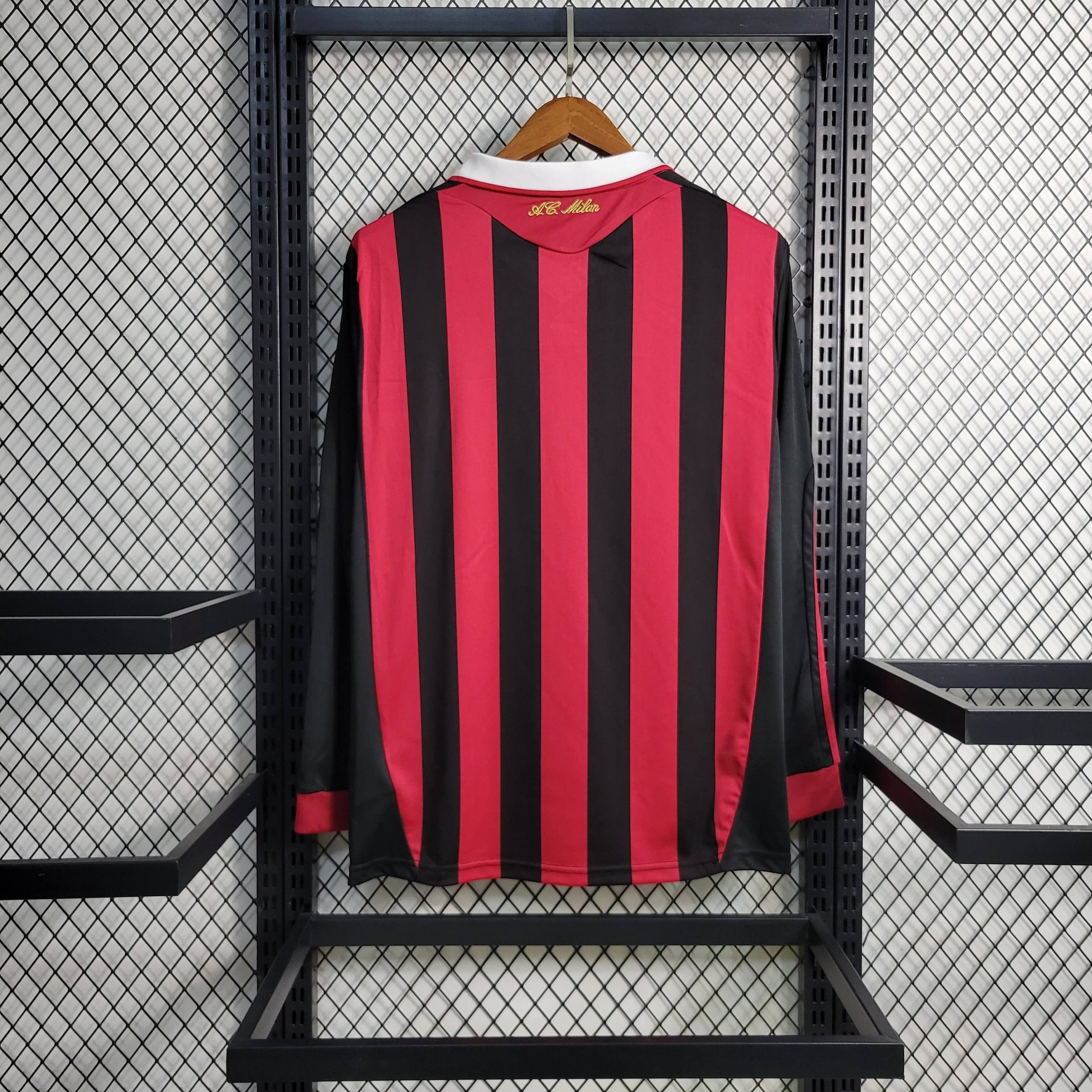 Retro Long Sleeve AC Milan Home soccer jersey 2009/10