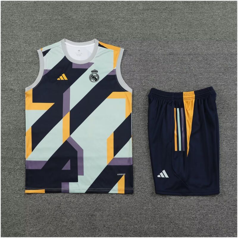 Mens Real Madrid Singlet Suit Grey 2023/24
