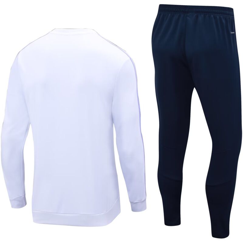Mens Real Madrid Training Suit Crew Neck White 2023/24