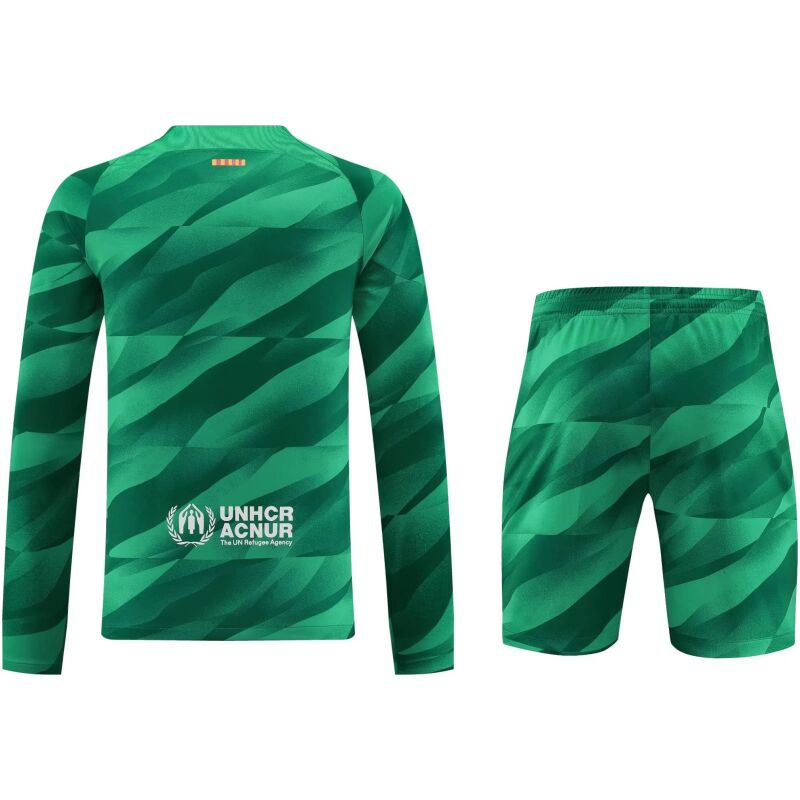 Mens Barcelona Goalkeeper Green Suit Long Sleeve 2023/24