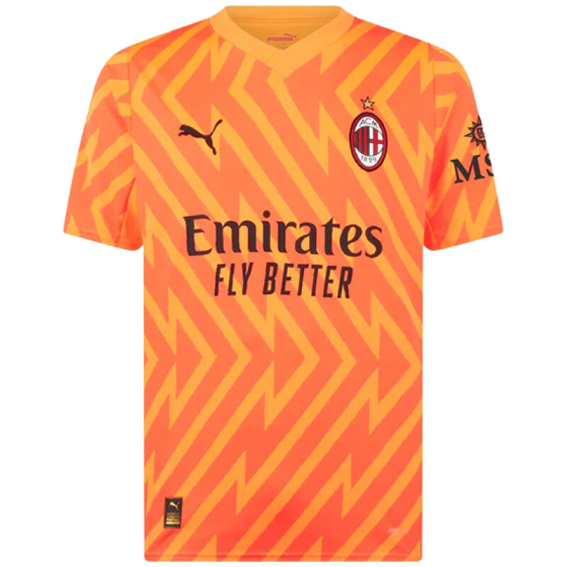 Mens AC Milan Goalkeepr Orange Jersey 2023/24