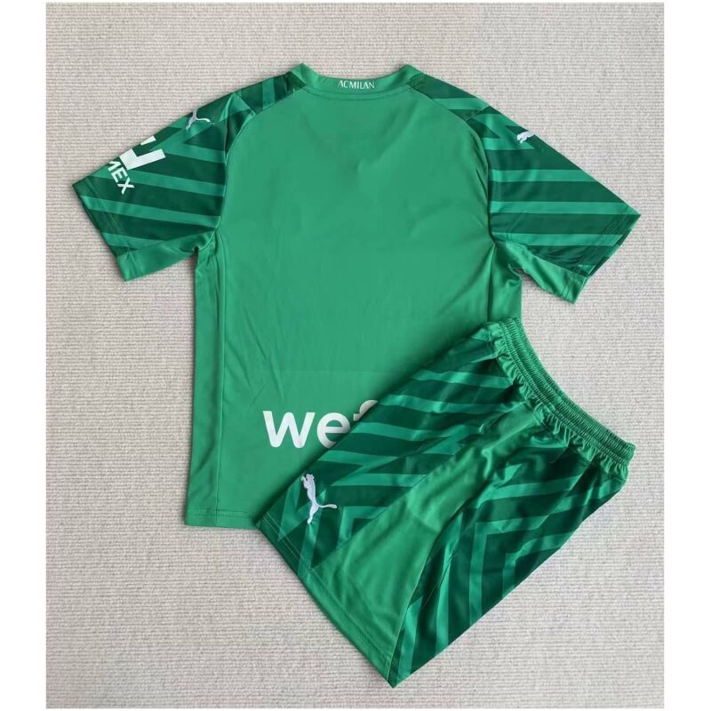 Kids AC Milan Goalkeeper Green Jersey 2023/24