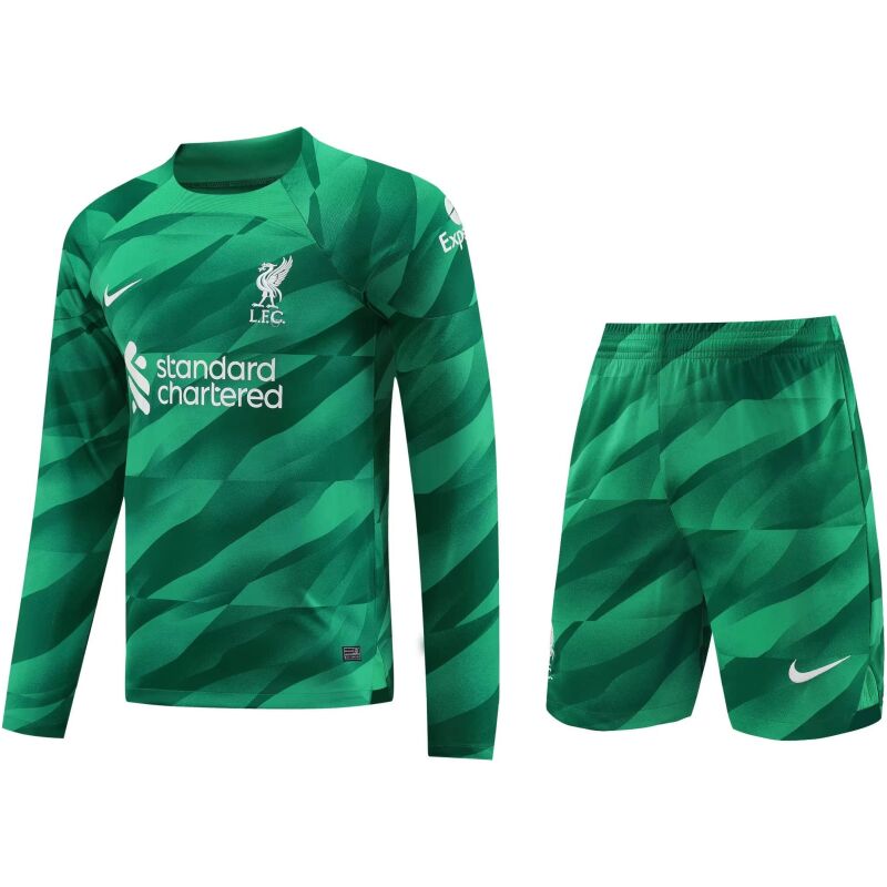 Mens Liverpool Goalkeeper Green Suit Long Sleeve 2023/24