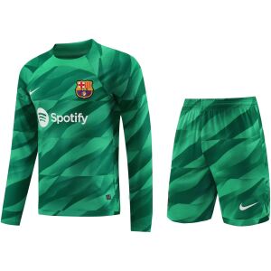 Mens Barcelona Goalkeeper Green Suit Long Sleeve 2023/24
