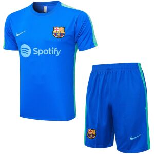 Mens Barcelona Short Training Suit Blue 2023/24