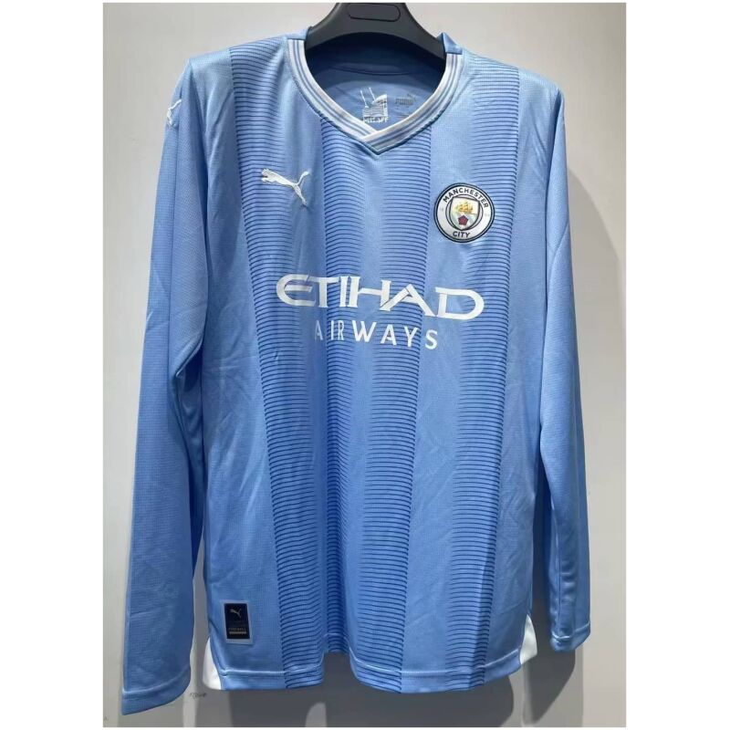 Mens Manchester City Home Jersey Long Sleeve 2023/24