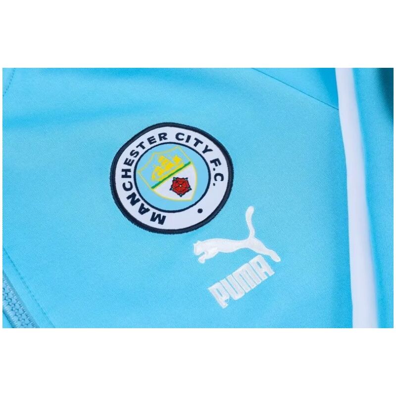 Mens Manchester City Jacket + Pants Training Suit Skye Blue 2023/24
