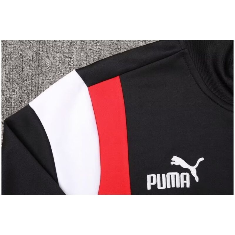 Mens AC Milan Jacket + Pants Training Suit Black 2023/24