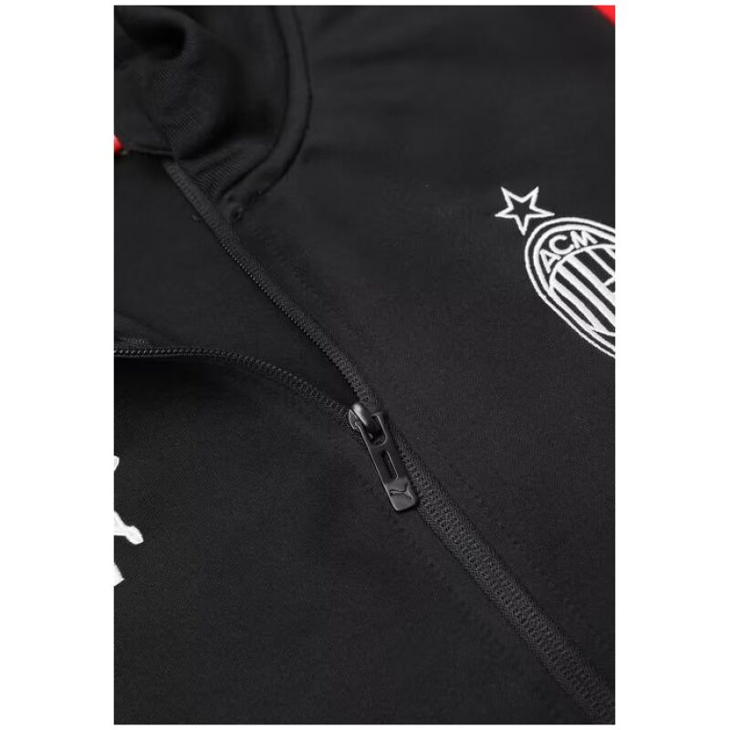 Mens AC Milan Jacket + Pants Training Suit Black 2023/24