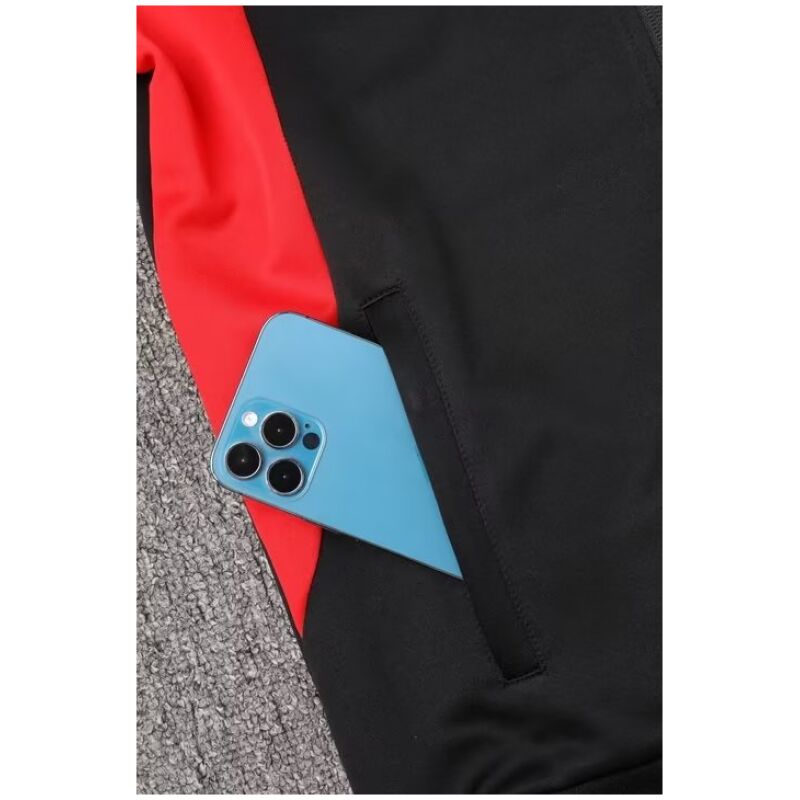Mens AC Milan Jacket + Pants Training Suit Black 2023/24
