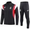 Mens AC Milan Jacket + Pants Training Suit Black 2023/24