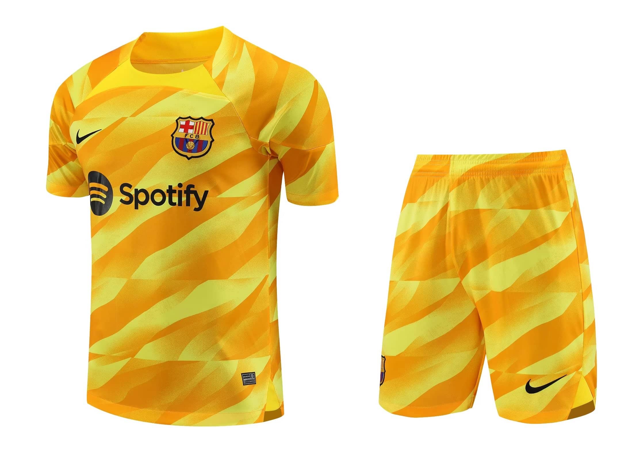 Mens Barcelona Goalkeeper Yellow Suit 2023/24
