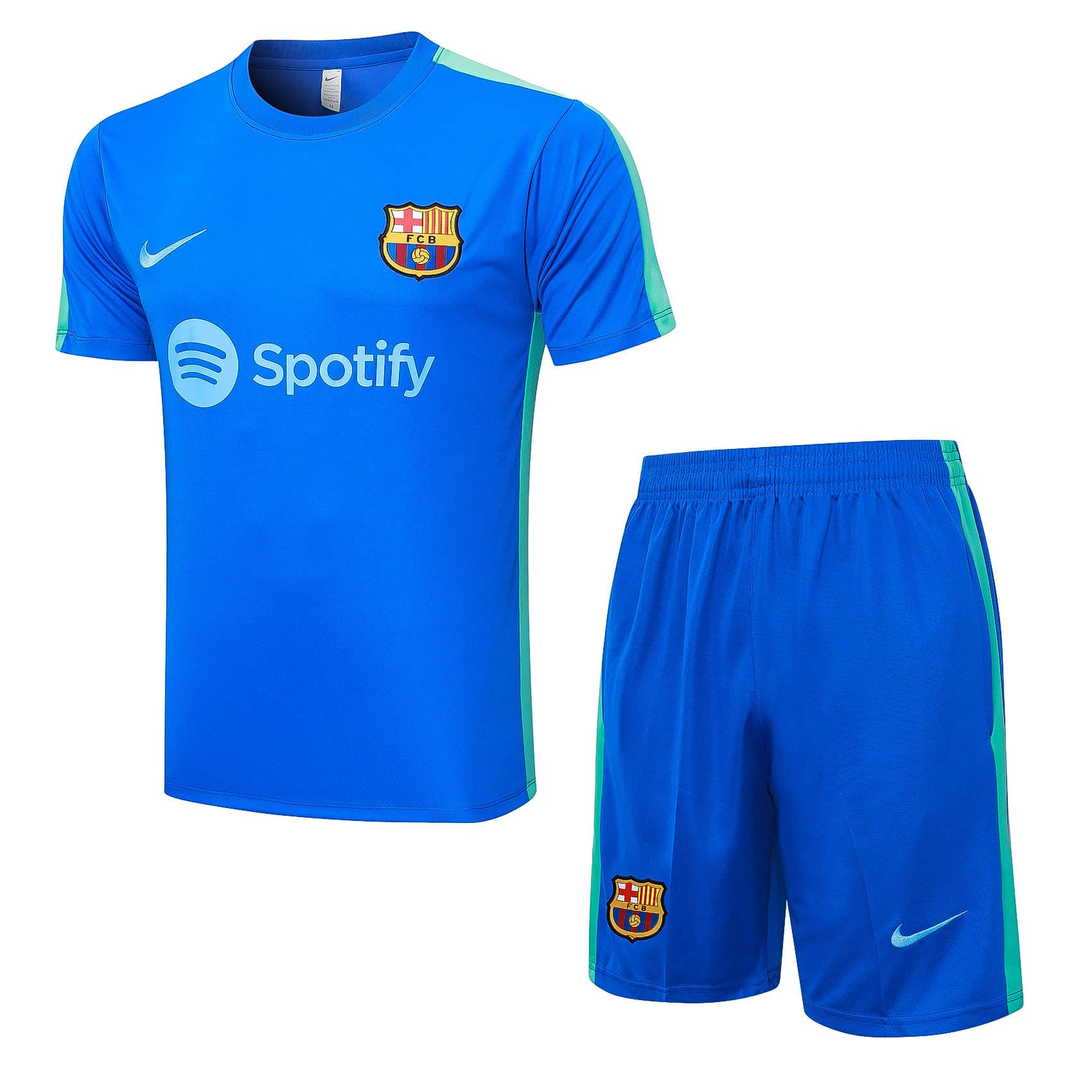 Mens Barcelona Short Training Suit Blue 2023/24