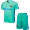Mens Barcelona Short Training Suit Turquoise Green 2023/24