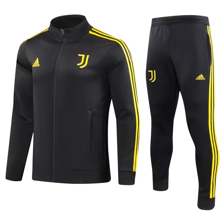 Mens Juventus Jacket + Pants Training Suit Black II 2023/24