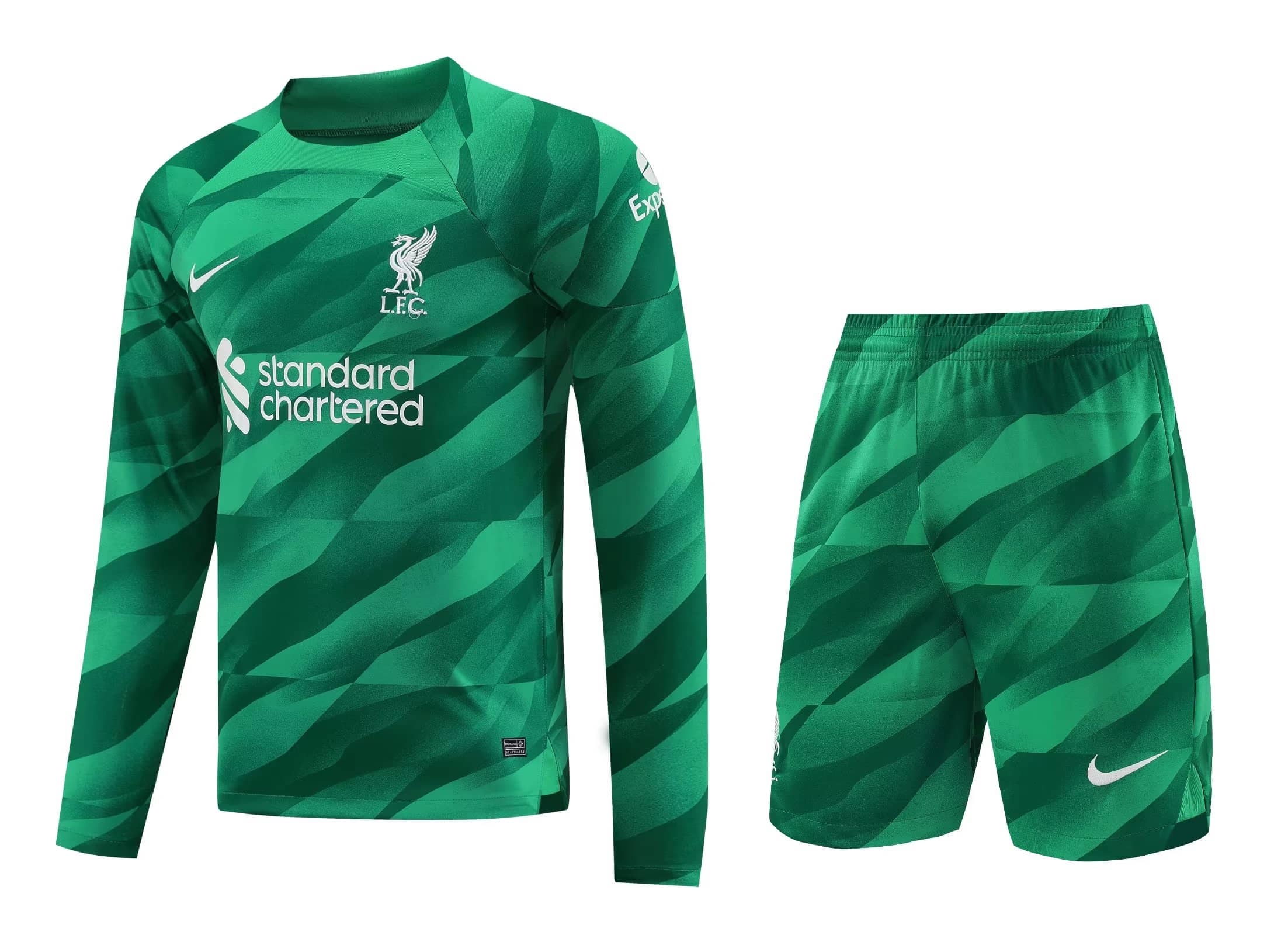 Mens Liverpool Goalkeeper Green Suit Long Sleeve 2023/24