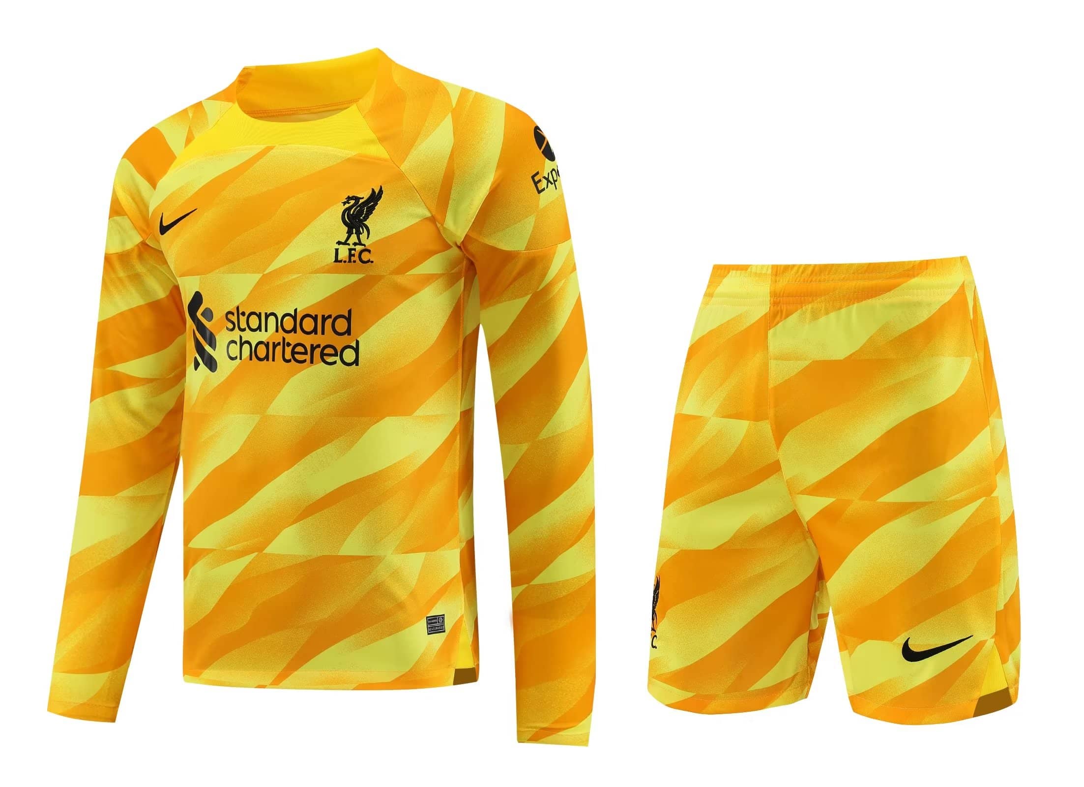 Mens Liverpool Goalkeeper Yellow Suit Long Sleeve 2023/24