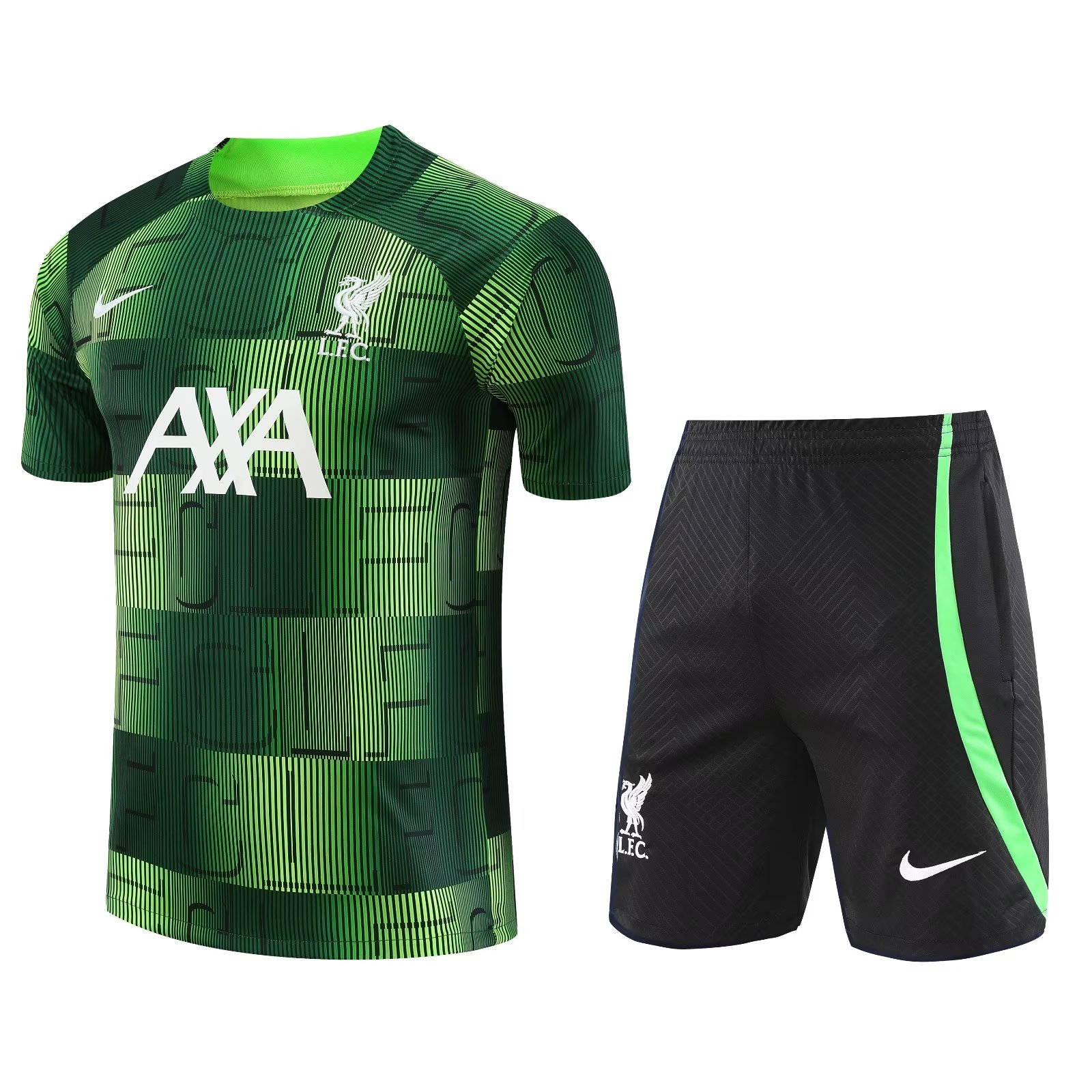 Mens Liverpool Short Training Suit Green 2023/24