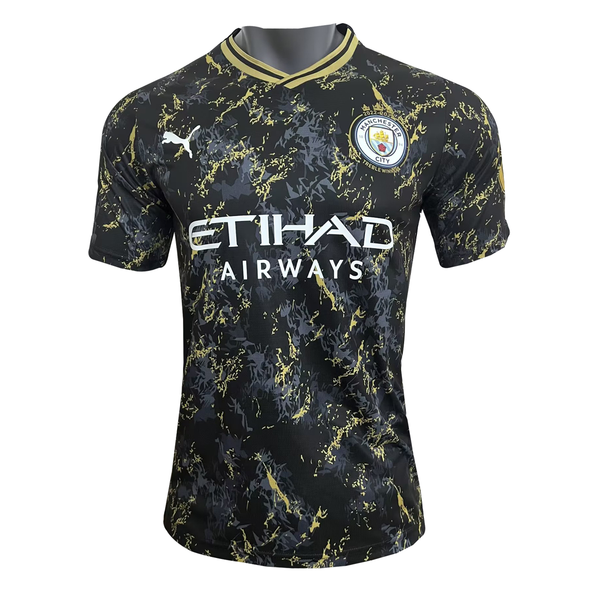 Mens Manchester City Special Edition Jersey Black – Gold 2023/24