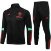 Mens Manchester United Jacket + Pants Training Suit Black 2023/24