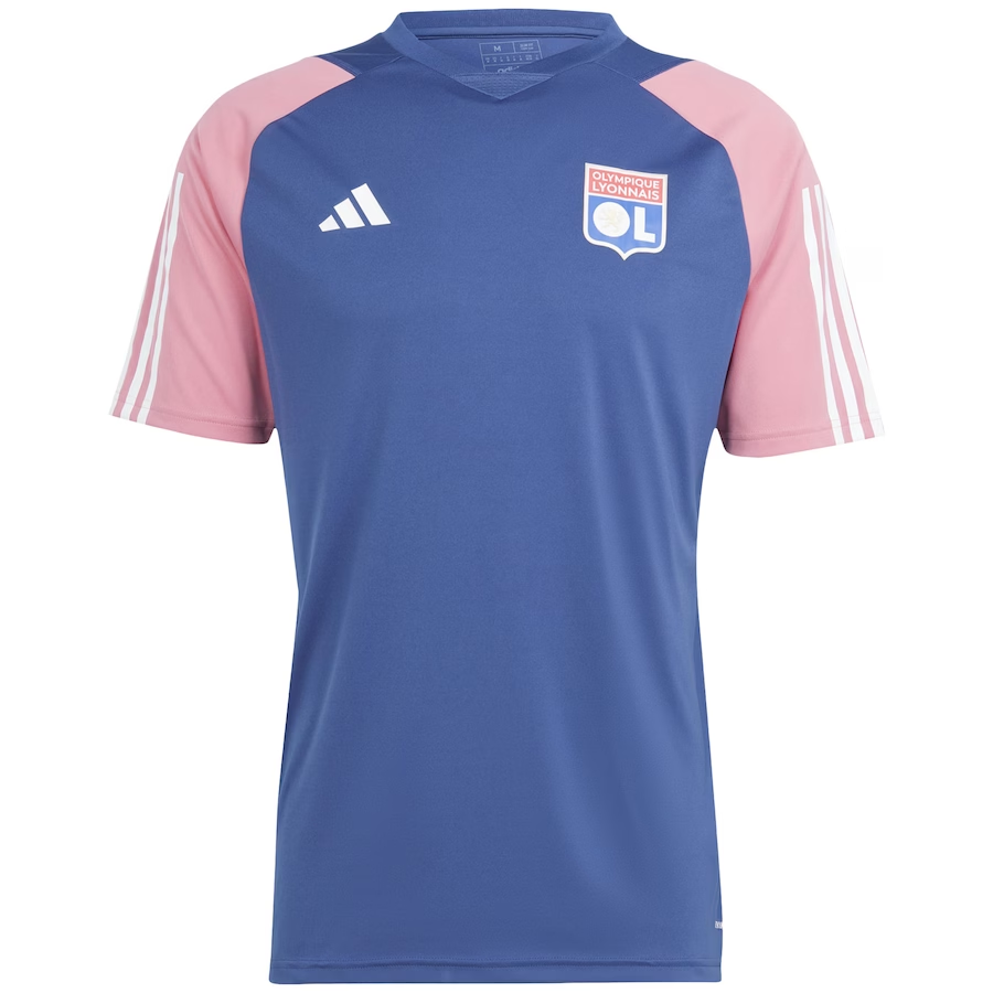 Mens Olympique Lyonnais Short Training Jersey Red 2023/24