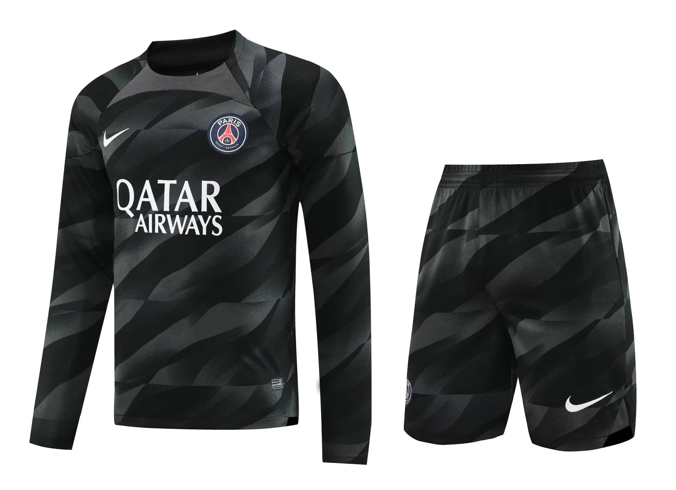 Mens PSG Goalkeeper Black Suit Long Sleeve 2023/24