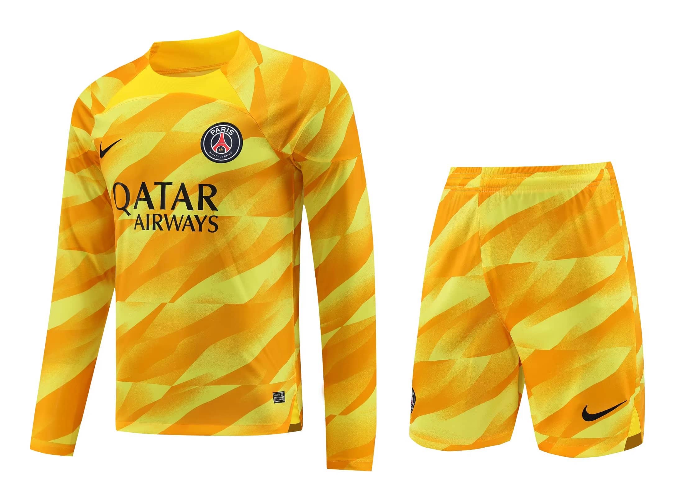 Mens PSG Goalkeeper Yellow Suit Long Sleeve 2023/24